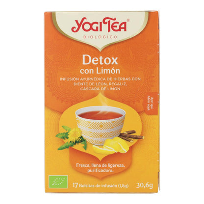 Thé Yogi Bio Détox au citron, 17 sachets