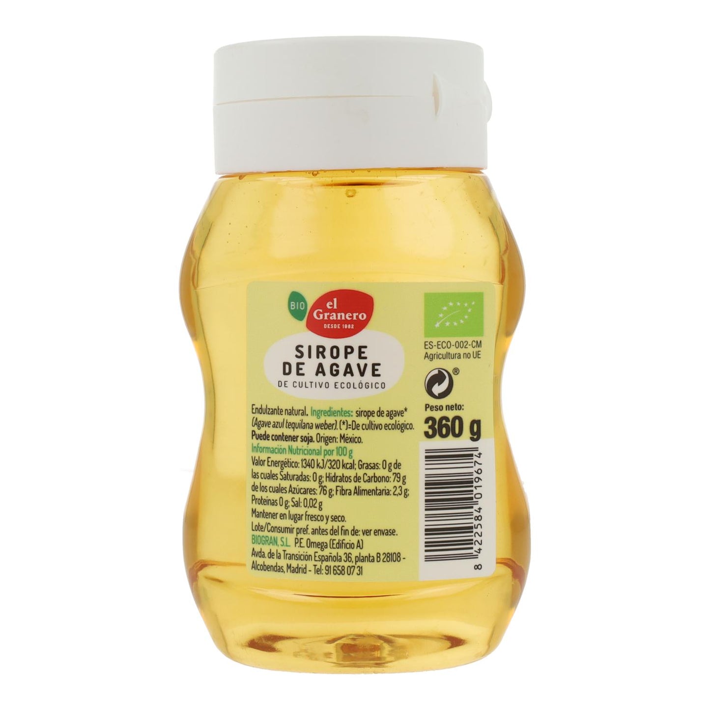 Sirop d'agave bio El Granero 690 g