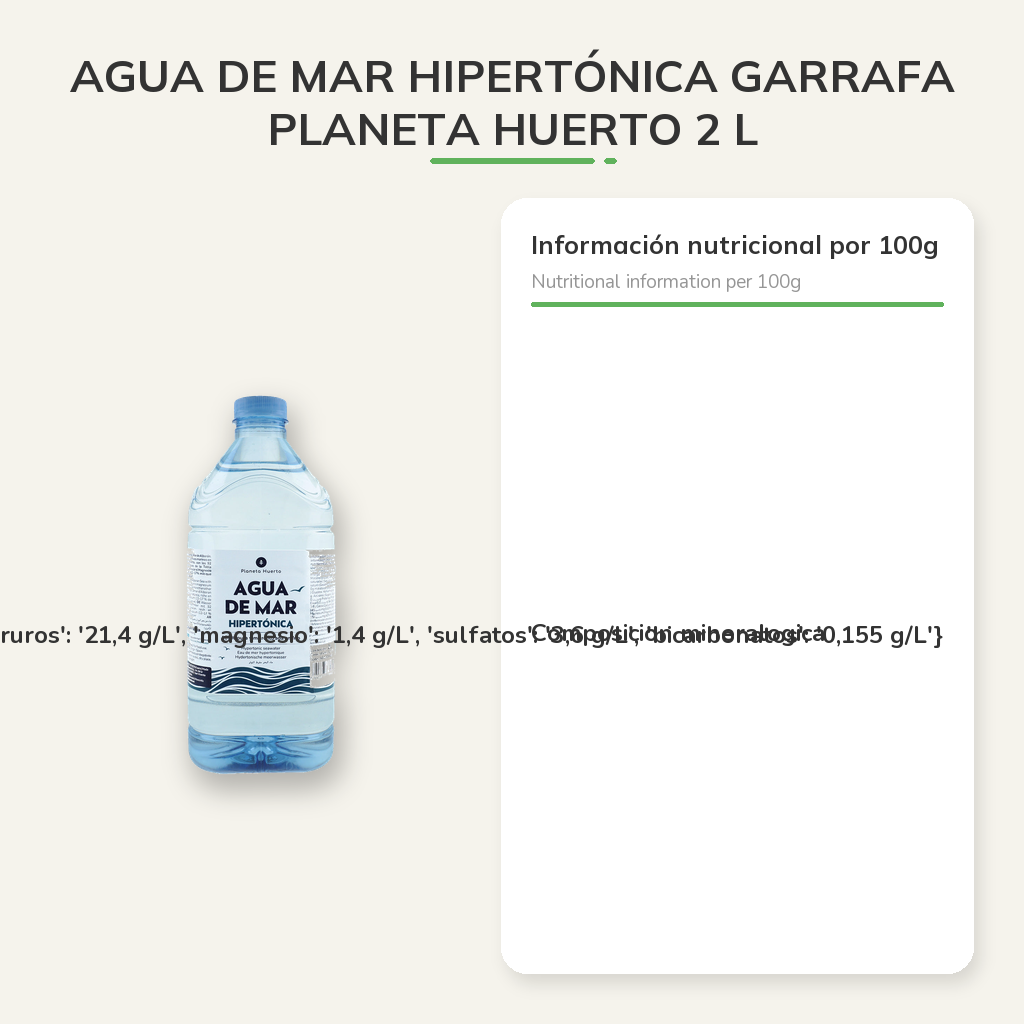Información nutricional
