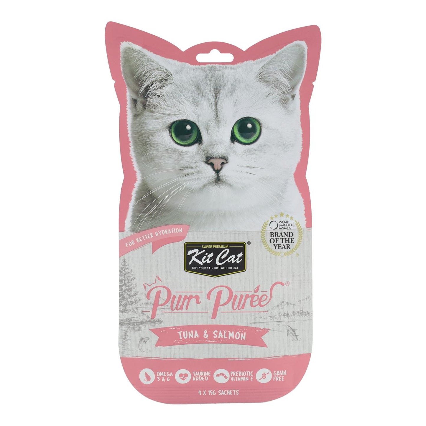 Kit Cat PurrPuree - Tonno e salmone 60 g Snack cremoso per gatti