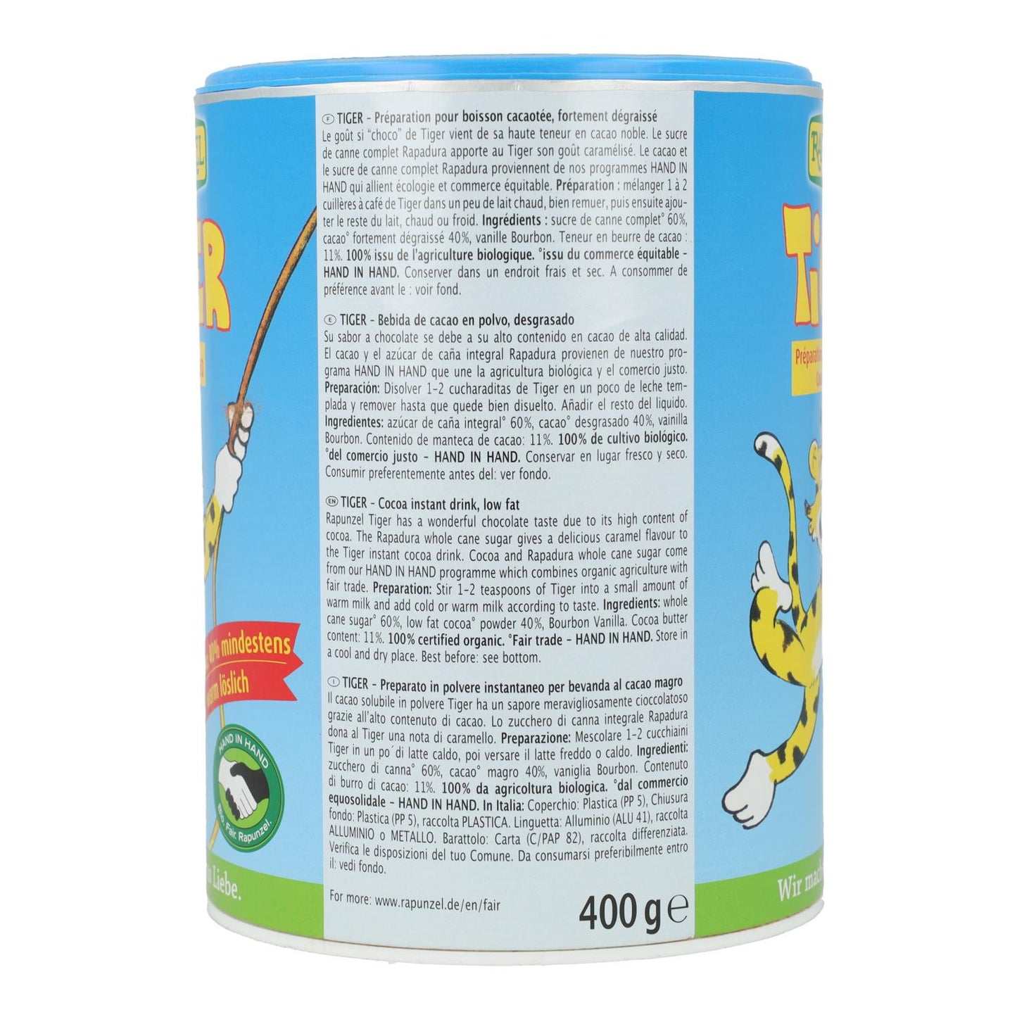 Kakao rozpuszczalne Tiger Rapunzel 400 g