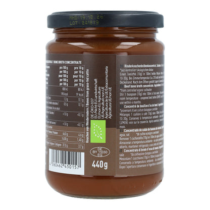 Bouillon d'os de bœuf concentré biologique Jarmino 440 g