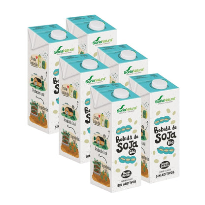 6er-Pack Bio-Sojagetränk Soria Natural 1 l