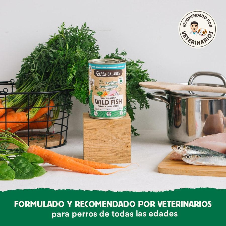 Lata de Pescado y Pavo BARF para perros Wild Balance 400 g