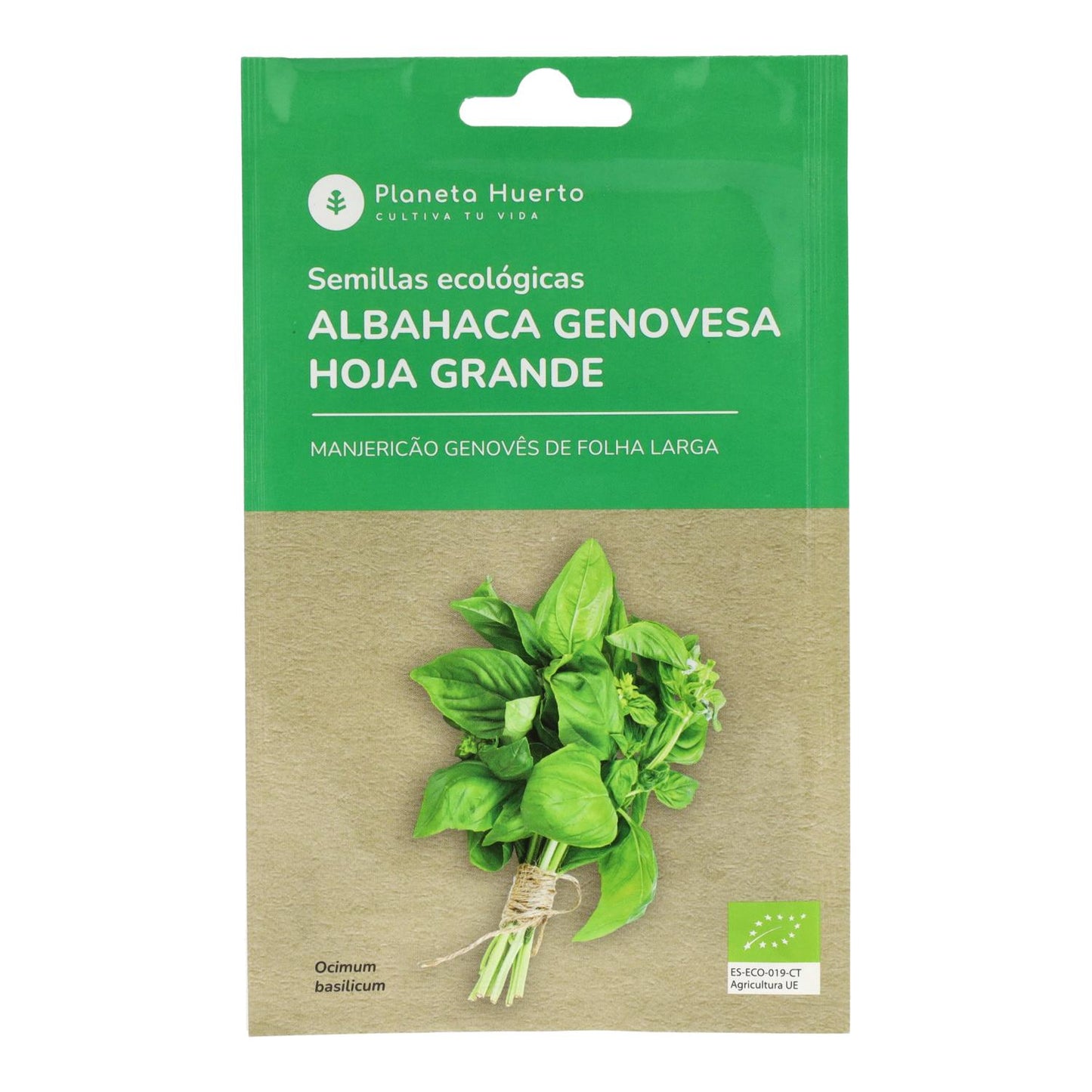 Organic seeds of Genovese Basil Planeta Huerto
