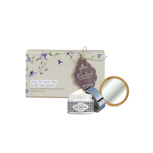 Harmony-paket: dagkräm + bambuspegel Esential’Arôms.