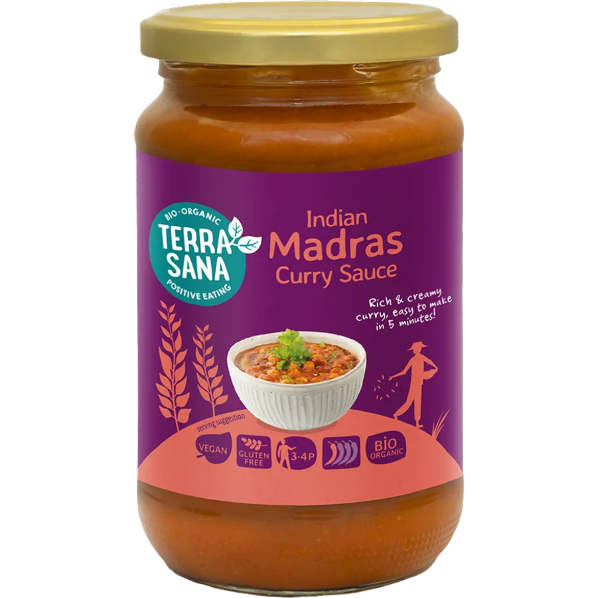 Terrasana Madras Indische Currysauce 350 g