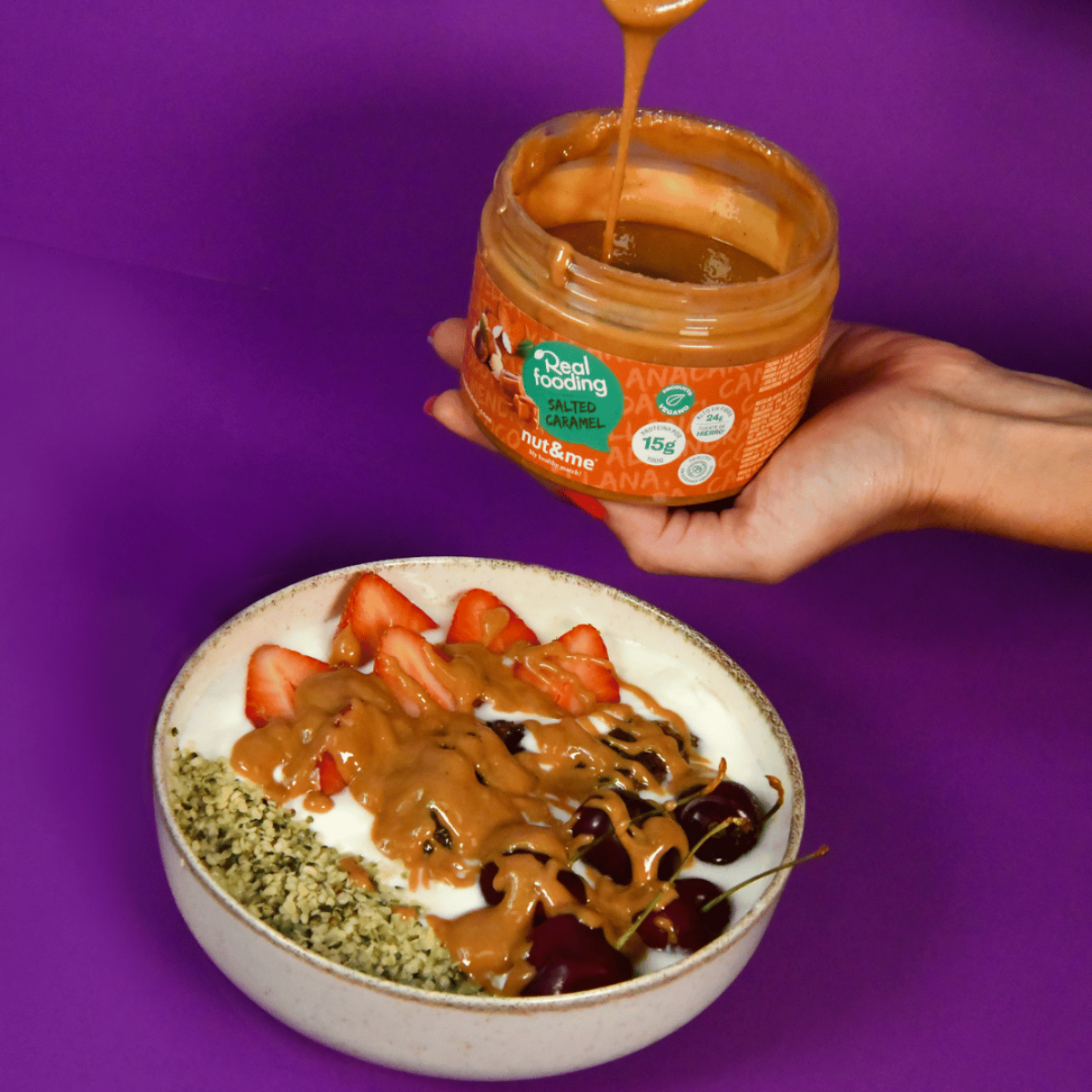 Crème d'amandes et de noisettes au goût de caramel salé 250 g Realfooding
