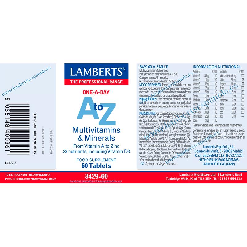 A-Z Multi Lamberts, 60 tabletter