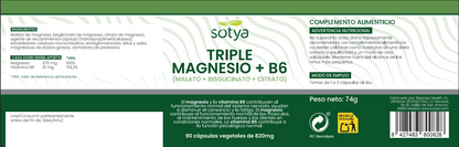 Potrójny magnez Sotya 90 kapsułek