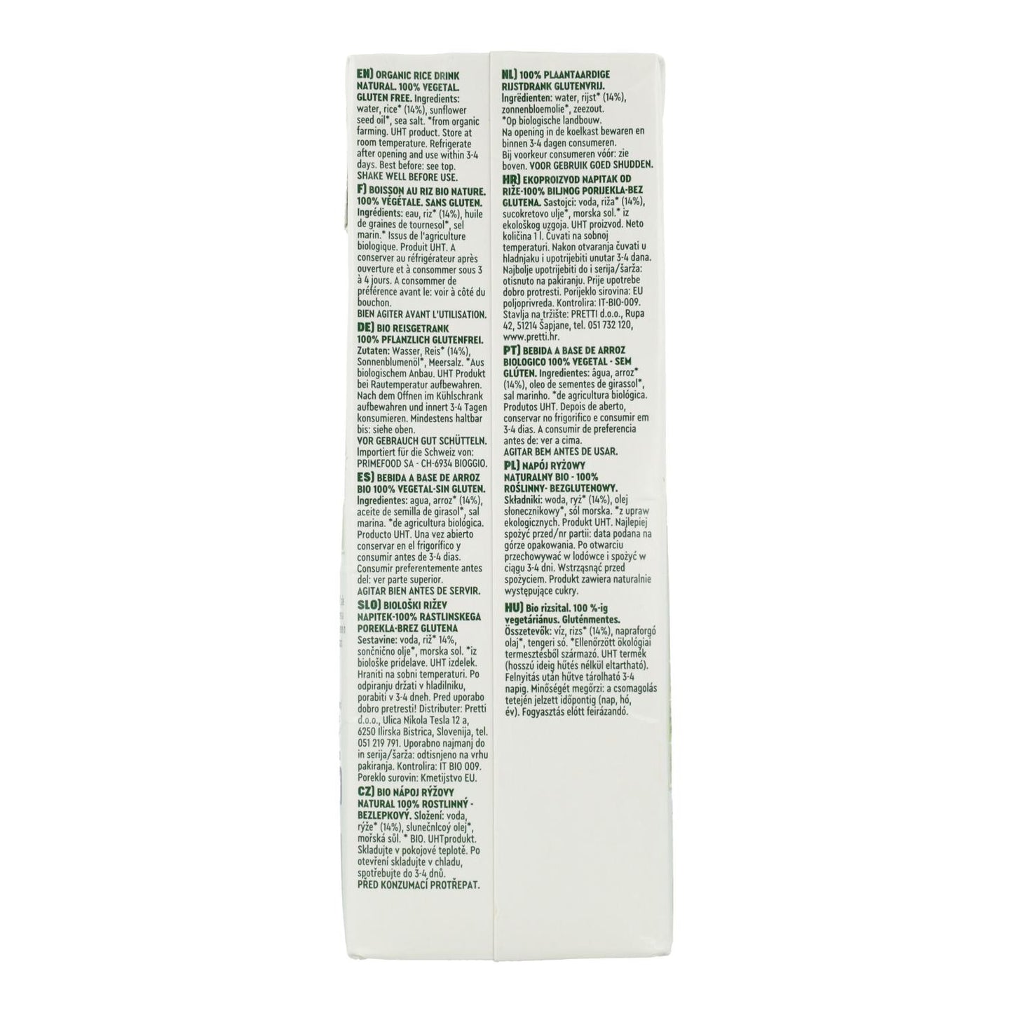 Opakowanie 6x Napój ryżowy BIO Vitariz 1 l