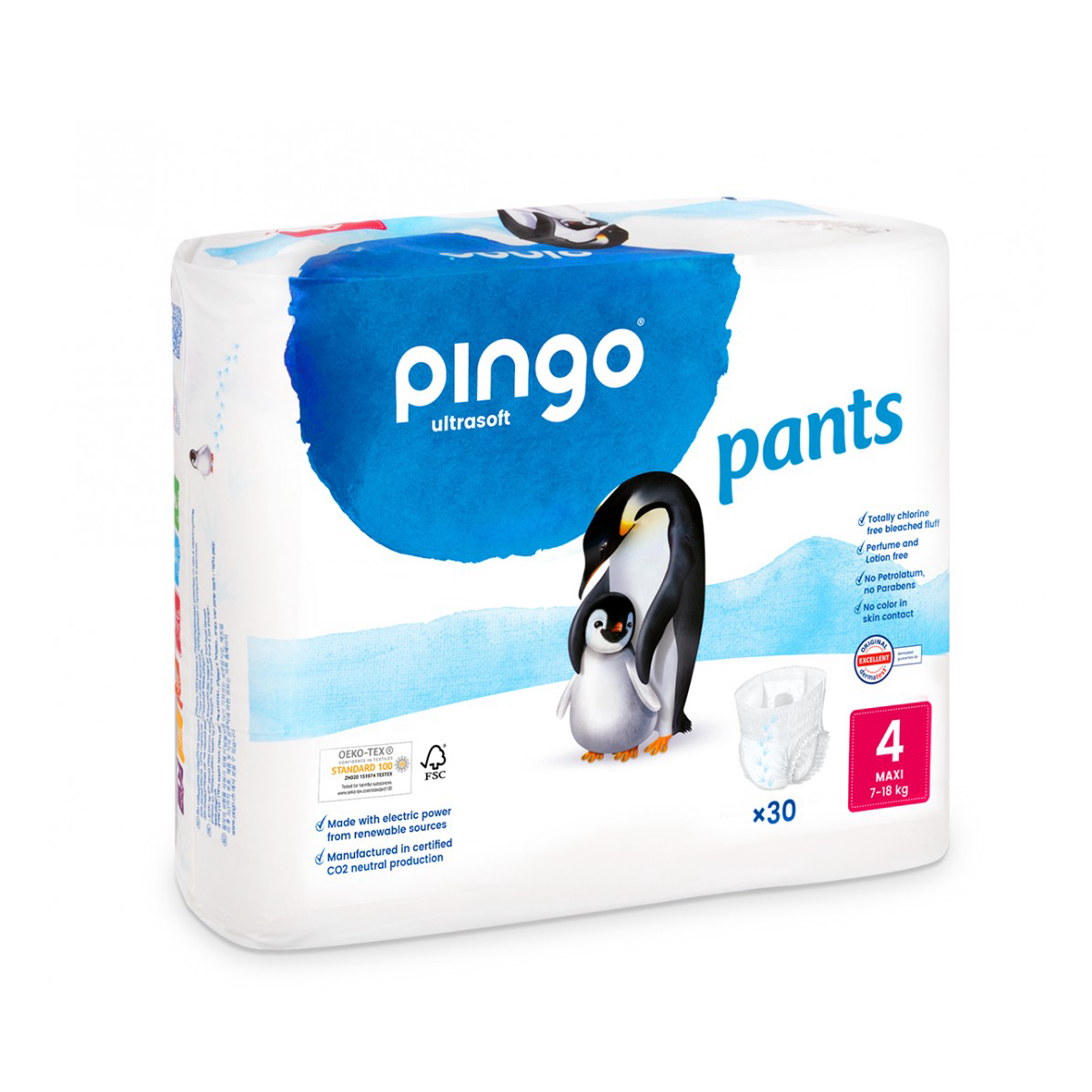 Windeln Pants Größe 4 (7–18 kg) Pingo 30 Stück