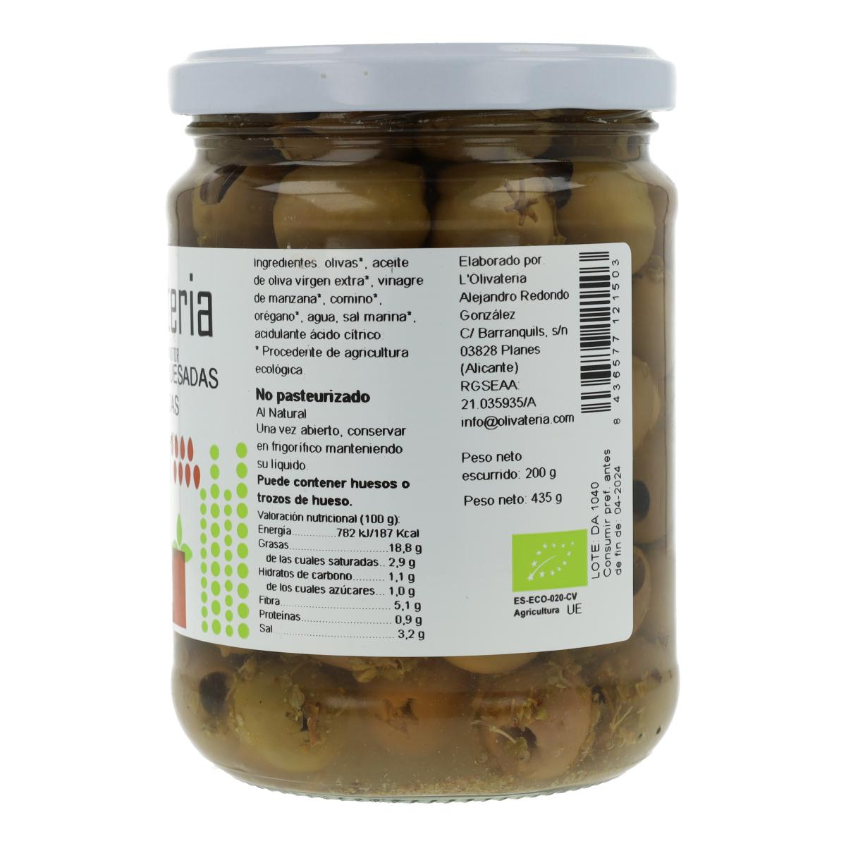 Olives dénoyautées bio Olivateria 225G