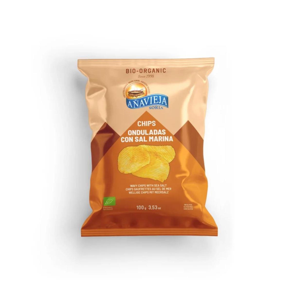 Chips de pommes de terre ondulées biologiques Añavieja 100 g