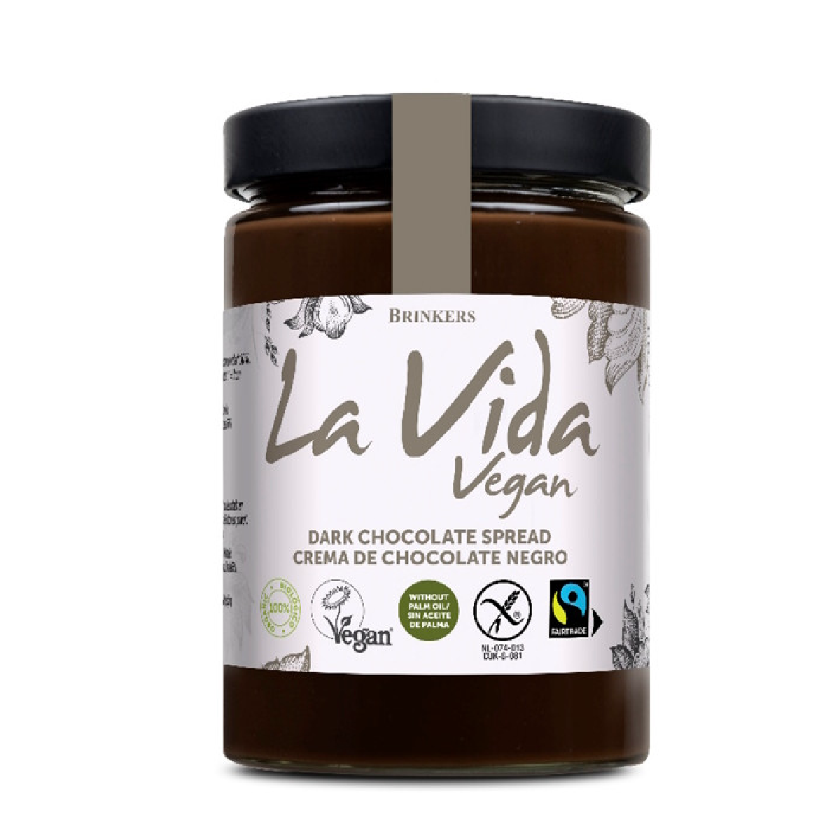 Crème au chocolat noir végane et sans gluten, La Vida Vegan, 270 g