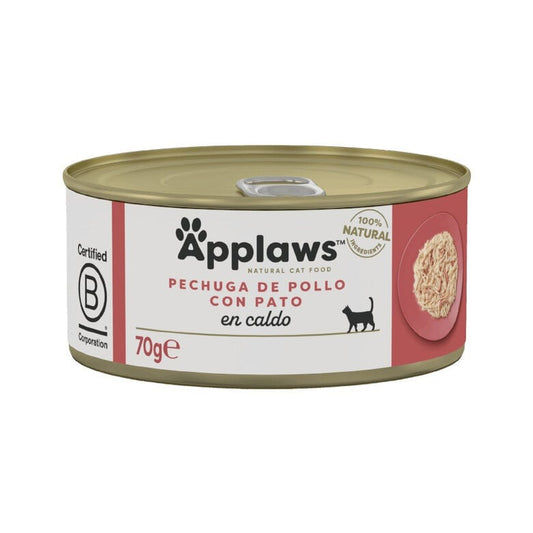 Applaws Cat Dose Huhn und Ente 70 g Natürliches getreidefreies Nassfutter für Katzen