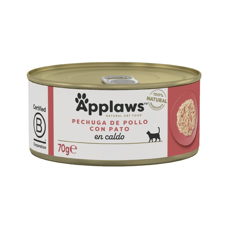 Applaws Cat Dose Huhn und Ente 70 g Natürliches getreidefreies Nassfutter für Katzen