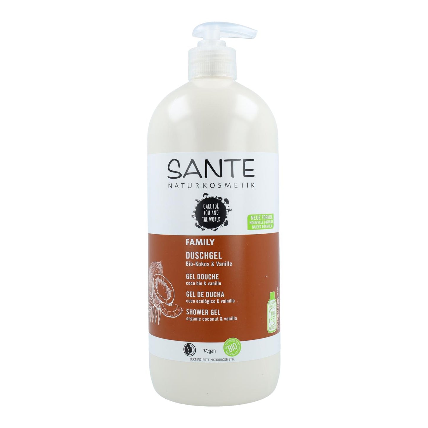 BIO-duschgel med kokos och vanilj Sante 950 ml