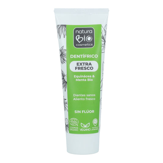 Dentifricio alla menta ed echinacea biologico senza fluoro NaturaBio 75 ml