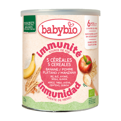 Bouillie 5 céréales aux fruits à partir de 6 mois Babybio 220 g