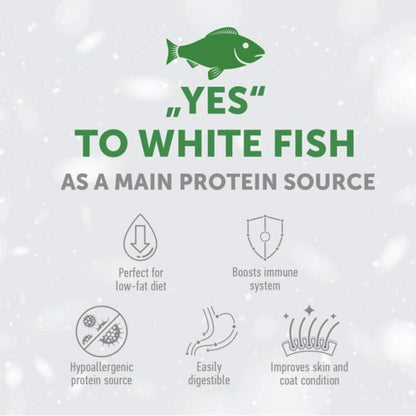 Nature's Protection White Dog Getreidefreies Trockenfutter Fisch für ausgewachsene Hunde kleiner Rassen 1,5 kg