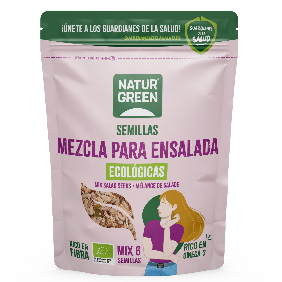 Mélange 6 graines pour salade, NaturGreen, 450 g