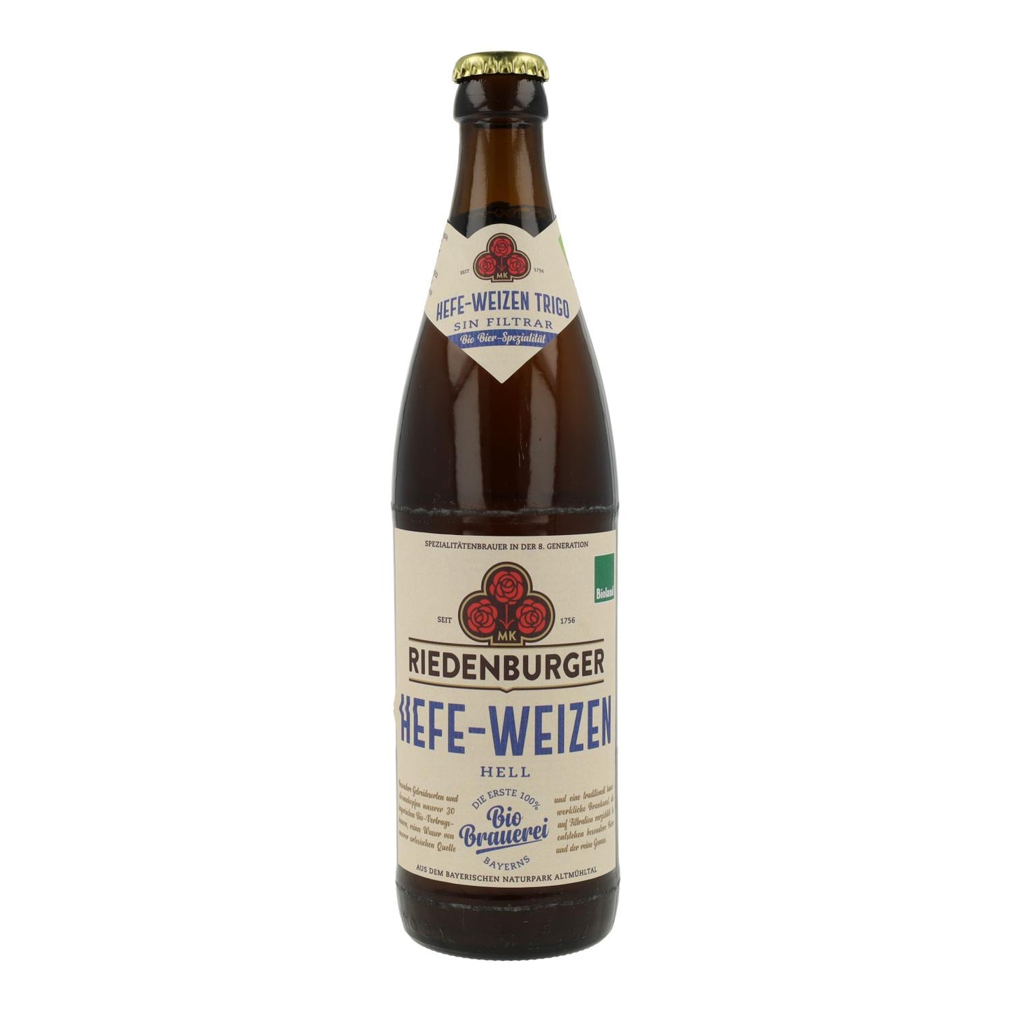 Ökologisches Weizenbier Riedenburger 50 cl