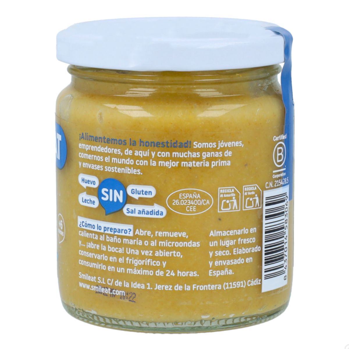 Tarrito BIO de Verduras con Merluza +6 meses Smileat 230g