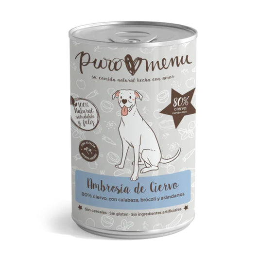 Cibo umido Barf per cani Ambrosia di cervo Puromenu 400 g