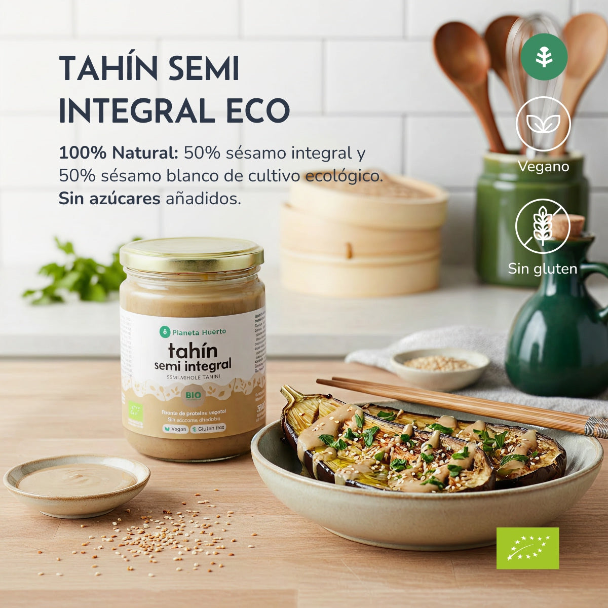 Semi Wholemeal Tahini ECO Planeta Huerto 350gr