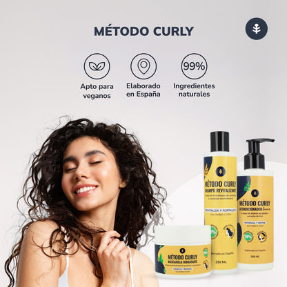Curly Method Pack: szampon, maska i odżywka bez spłukiwania Planeta Huerto