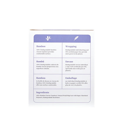 Biodegradowalne kompresy z włókna bambusowego Super Ecoboom 8 szt.