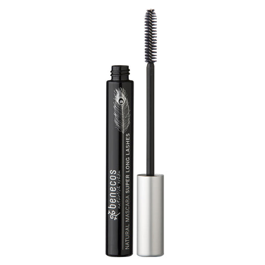 Mascara naturel Super Long Lashes, noir charbon, Benecos, 8 ml