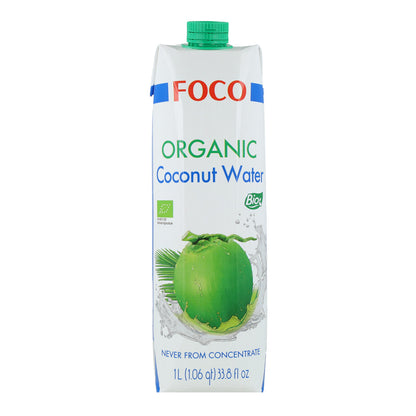 6er-Pack 100 % natürliche Kokosnusswasser Foco 1 l