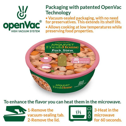 Arquivet Fresh Home Pork Stew Nassfutter für Hunde mit Schweinefleisch 280 g