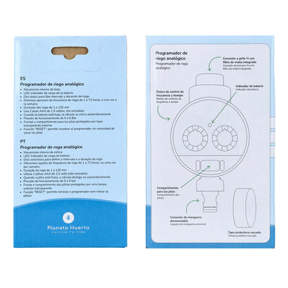 Wodoszczelny, opancerzony programator nawadniania Planeta Huerto 0-6 bar