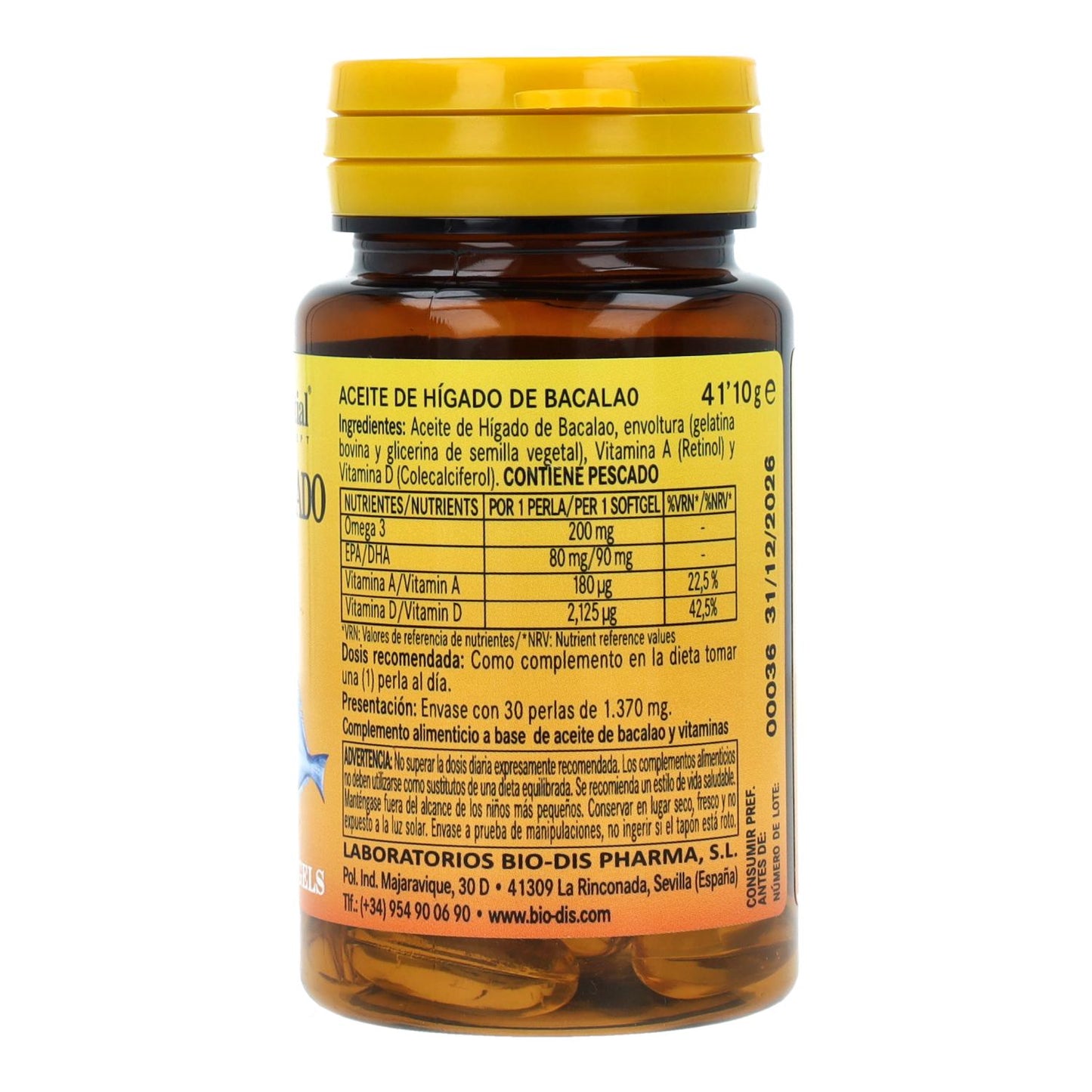 Huile de foie de morue 1000 mg 30 capsules