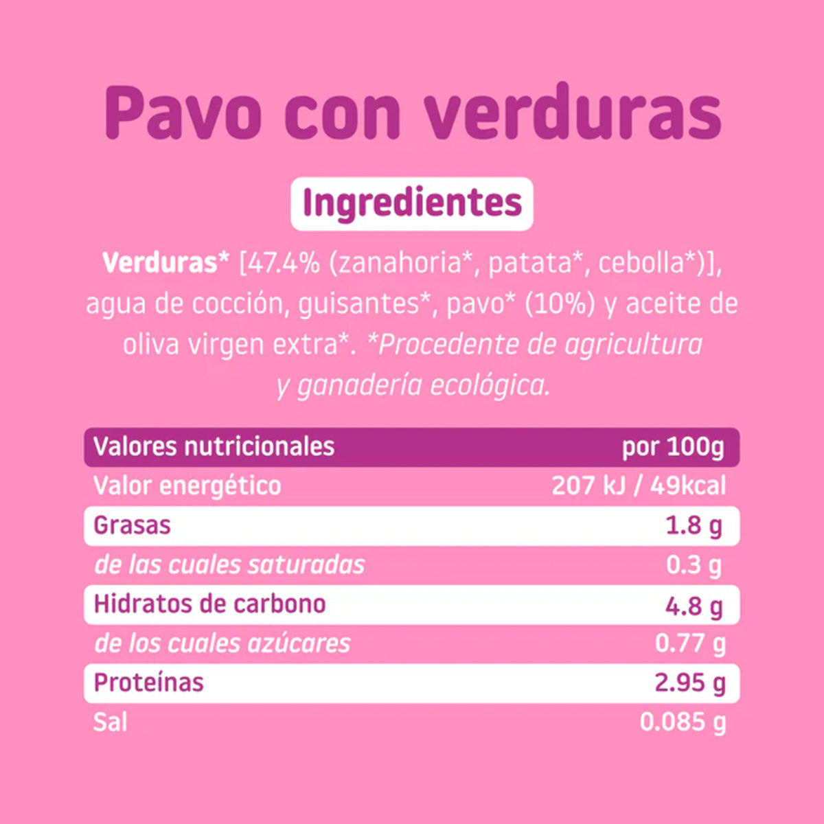 ERBJUDANDE 2x BIO-burk med kalkon och grönsaker +6 månader Smileat 230 g