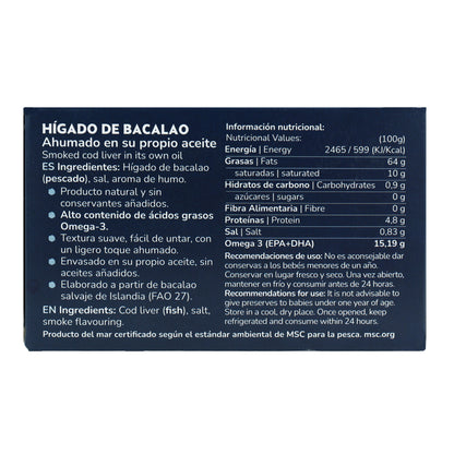 Kabeljauleber in eigenem Öl Planeta Huerto 120 g
