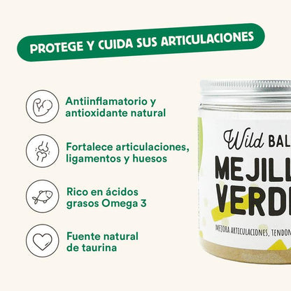 Małże zielonowargowe Naturalny suplement dla zwierząt domowych Wild Balance 100 g