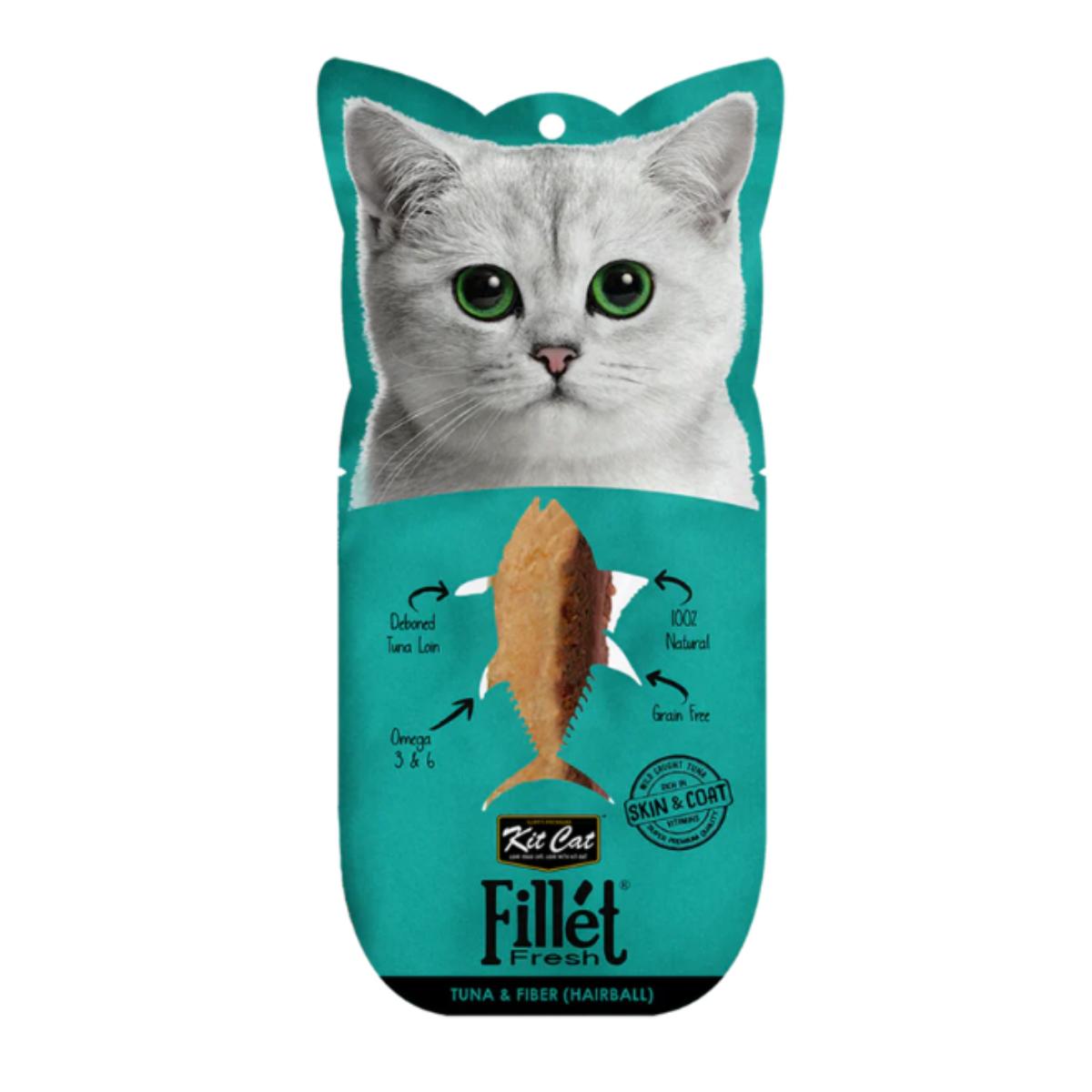 Kit Cat FilletFresh – Thunfisch und Ballaststoffe 30 g Natürlicher Snack für Katzen