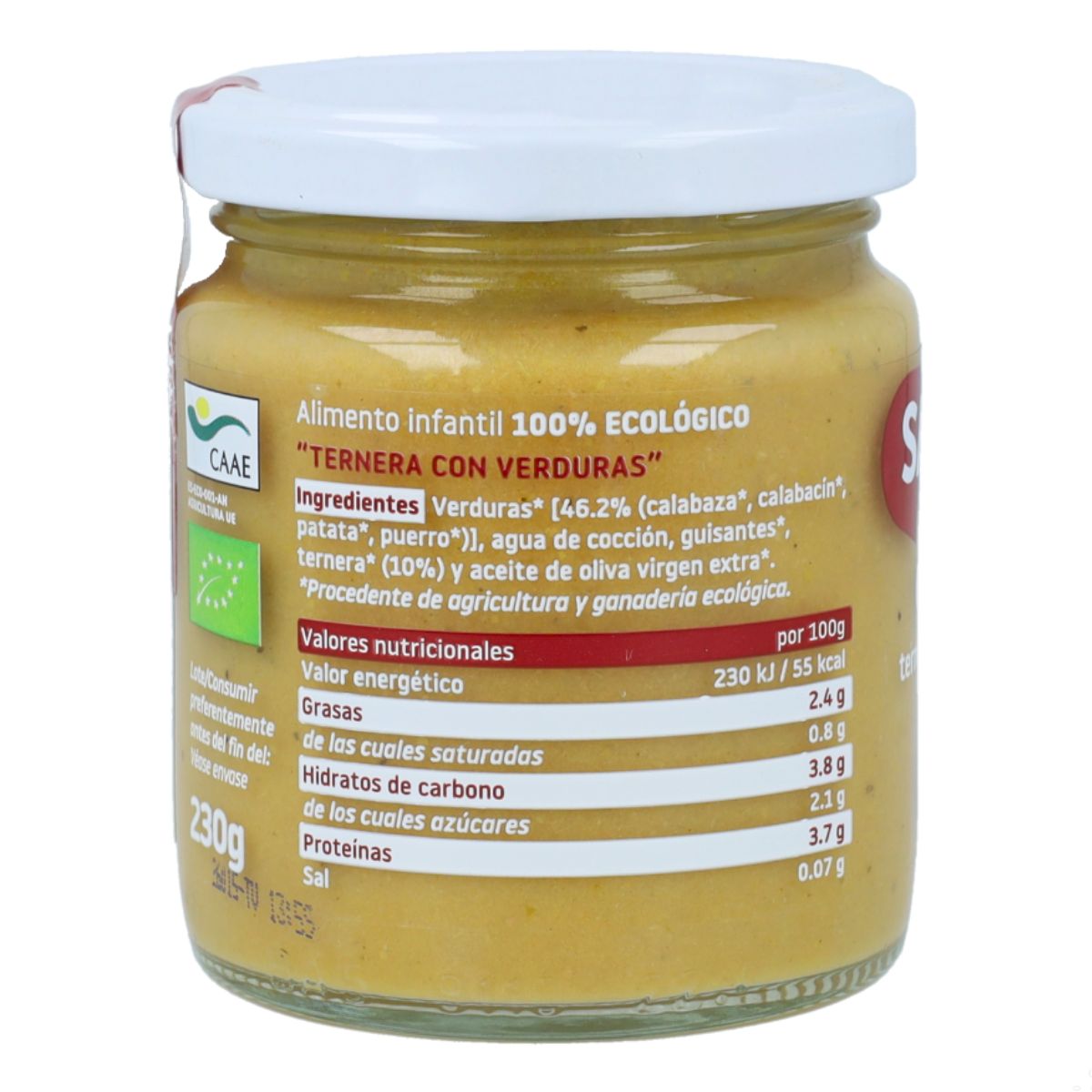 Petit pot BIO bœuf et légumes +6 mois Smileat 230 g