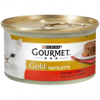 24er-Pack GOURMET GOLD Tartelette mit Rindfleisch und Tomaten Nassfutter 85 g