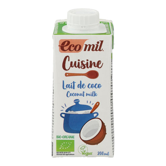 Lait de coco Ecomill Cuisine, préparation culinaire 200 ml