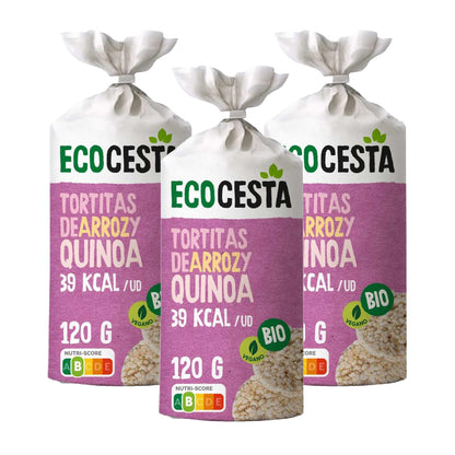 Confezione da 3 frittelle di riso e quinoa biologiche Ecocesta 120 g