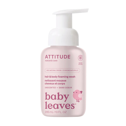 2-i-1 skummande gel för barn utan parfym, Attitude, 295 ml