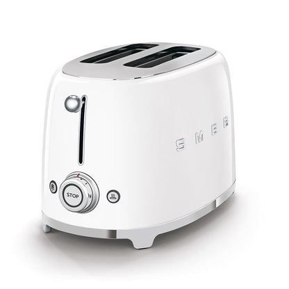 Grille-pain SMEG 2 fentes style années 50 blanc