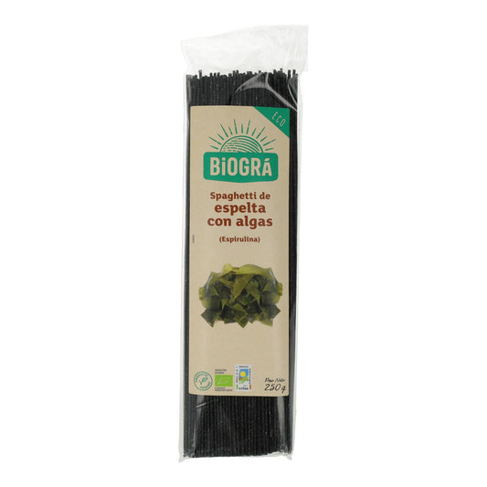 Biográ Spelt Spaghetti with Seaweed (Spirulina and Fucus), 250 g