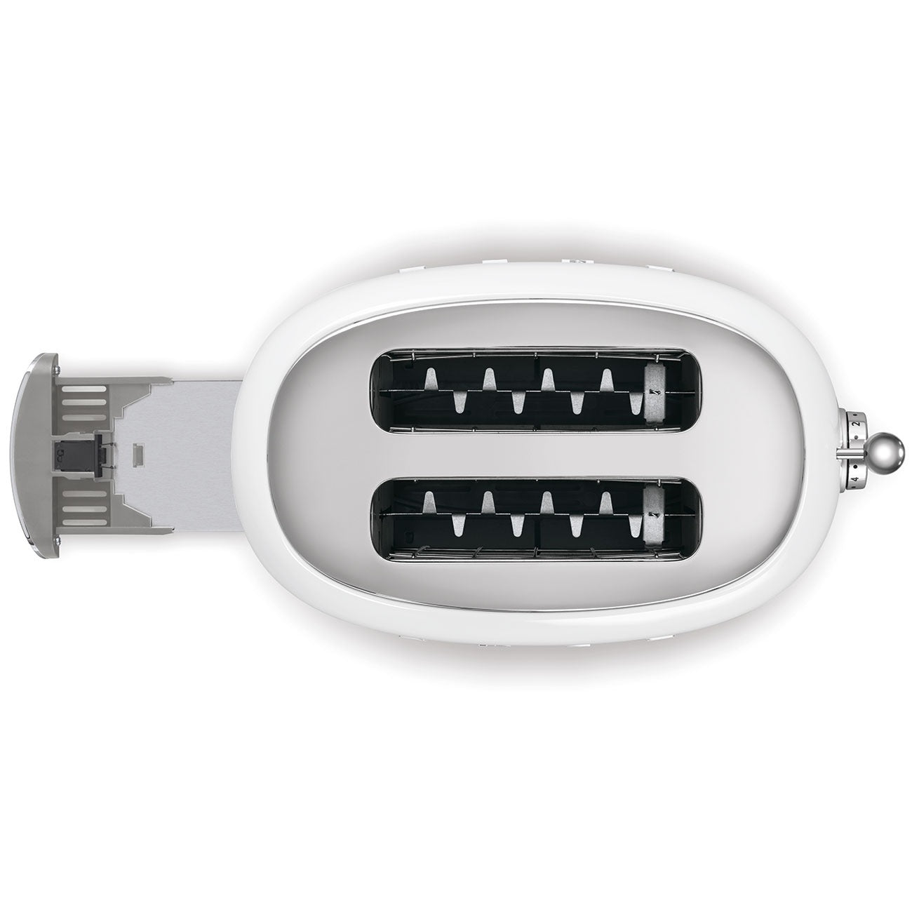 Grille-pain SMEG 2 fentes style années 50 blanc