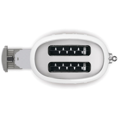 Grille-pain SMEG 2 fentes style années 50 blanc